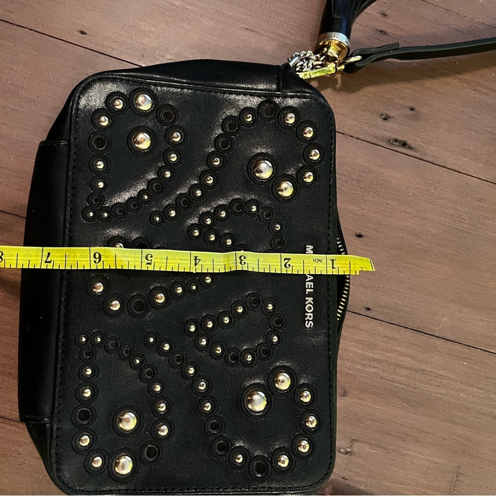 Michael Kors Black Studded Crossbody Bag - Picture 10 of 11